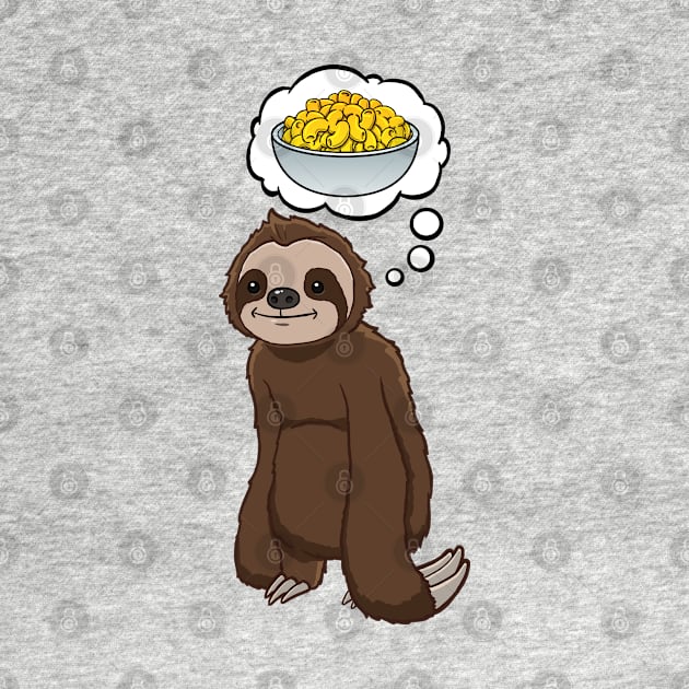 Sloth thinking about eating Mac and Cheese by jonmlam